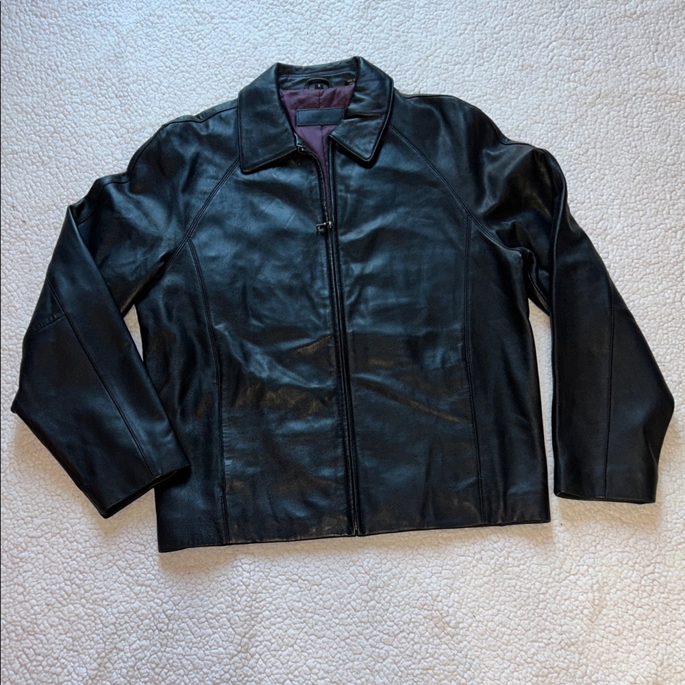 Alfani Women's Elegant Black Leather Jacket - Picture 1 of 14